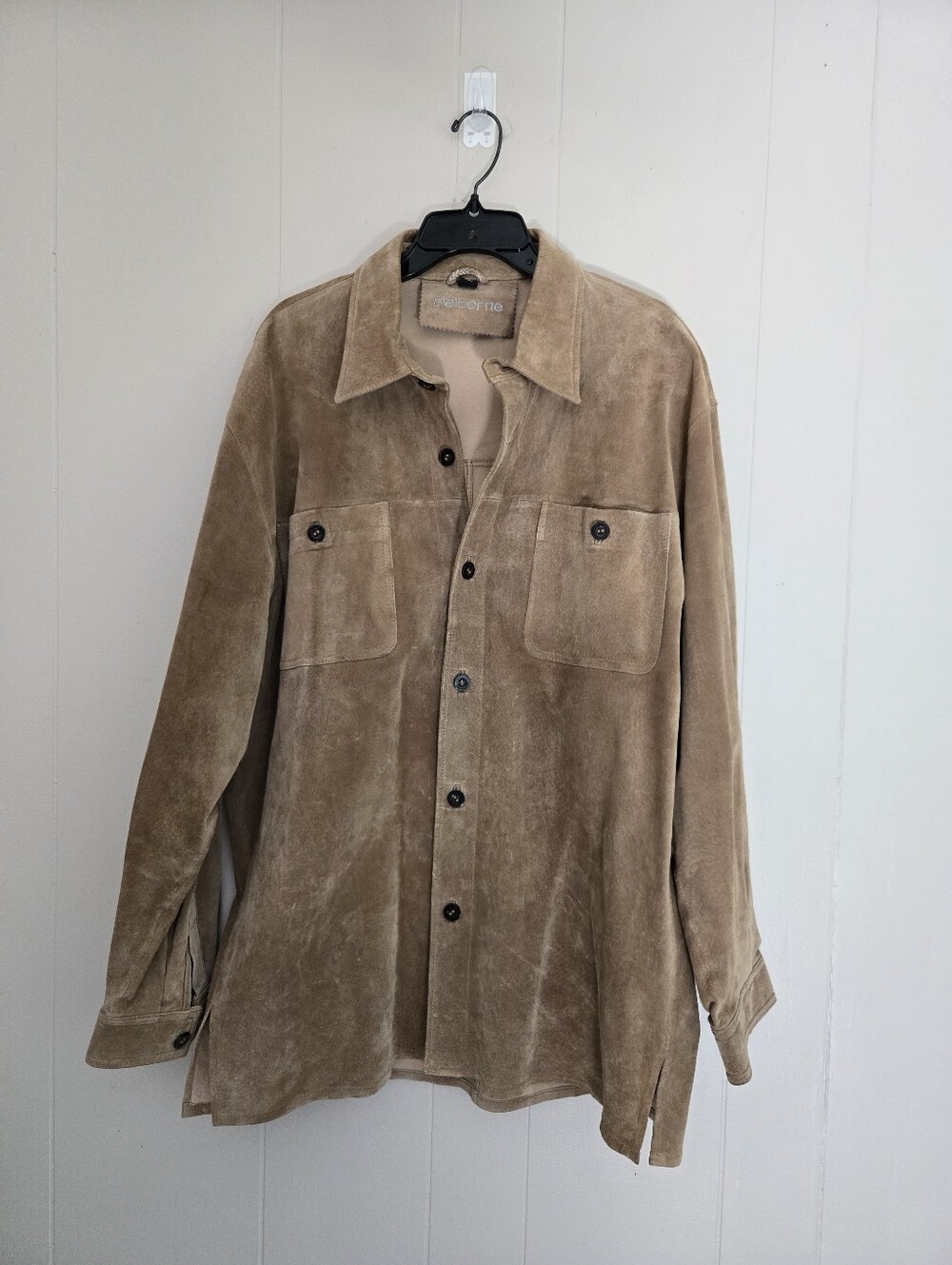 Claiborn Vintage Suede Leather Shacket Jacket Americana Retro 70s Western Gothic